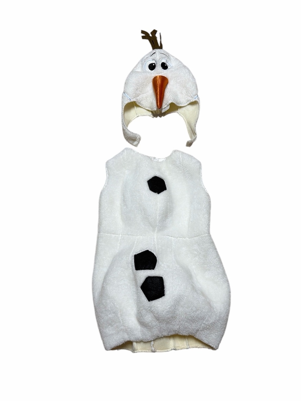 Olaf Costume Toddler 4-6 Unisex Disney Frozen Snowman 2 Piece Halloween Disguise